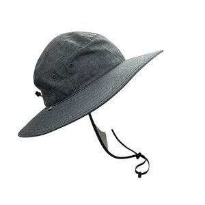 Solar Escape Wide Brim Gray Boonie‎ Sun Hat  Adjustable Chin Strap UV Protection